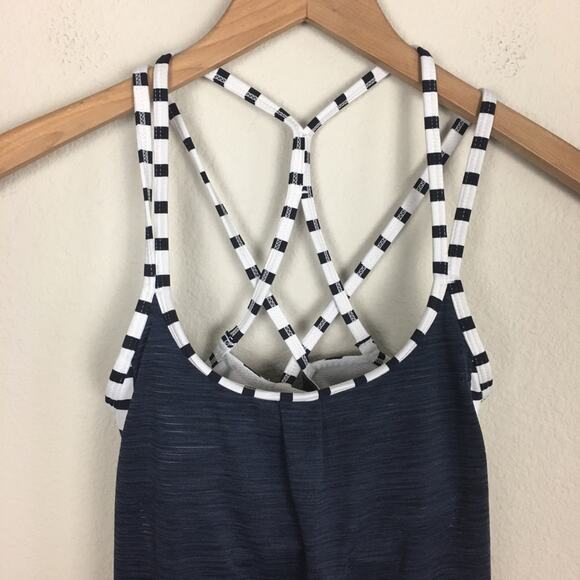 Athleta Navy  Energize Tank With Stripe Bra XXS - Picture 3 of 7